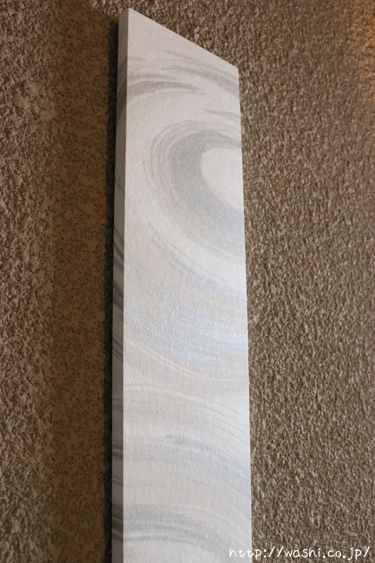 washi art panel　水の波紋柄の和紙インテリアアートパネル(デザイン部分反射)
